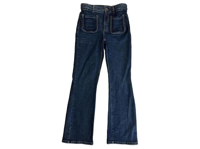 Maje Jeans Blu Cotone  ref.1062203