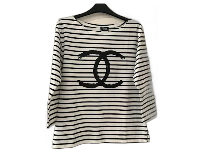 Tops Chanel Chanel CC Logo Uniform Top Size S/M **VERY Rare & Brand New***
