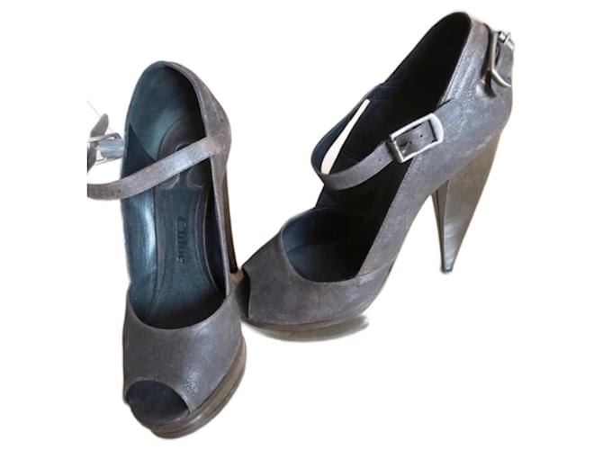 Chloé T sandals36.5 Dark brown Leather  ref.1062291