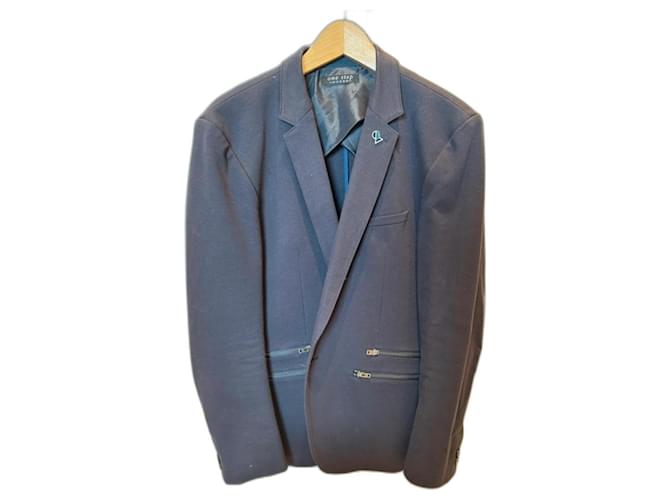One step Talla de chaqueta de un paso 54 Azul marino Algodón  ref.1062309