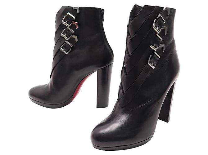 ZAPATOS CHRISTIAN LOUBOUTIN BOTINES TROOP 120 brillante 3120809 39 cuir