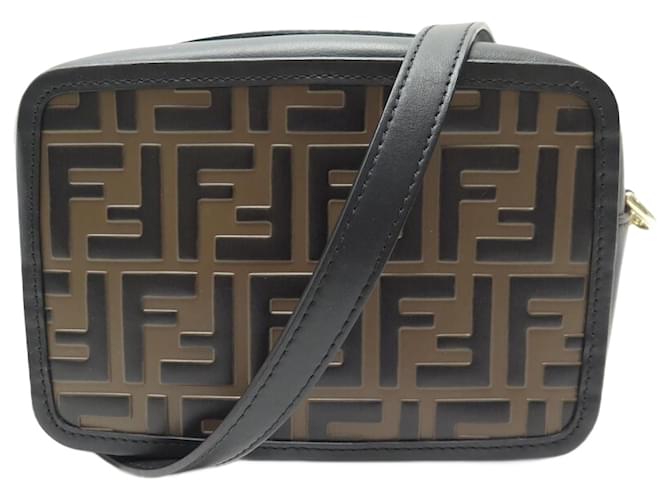 NEW FENDI CAMERA HANDBAG ZUCCA PATTERN 8BS019 HAND BAG PURSE