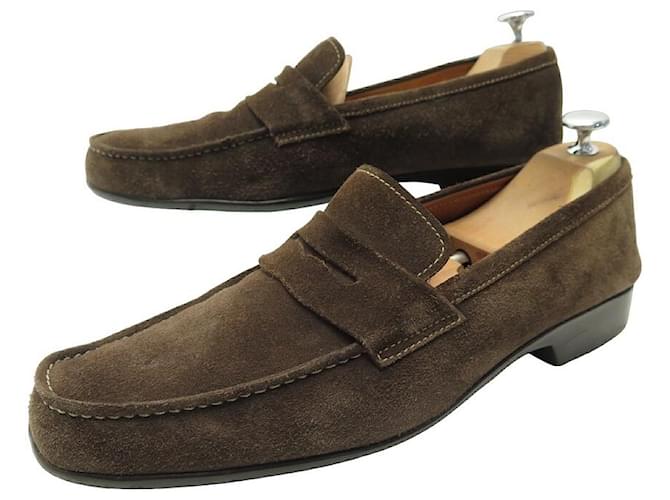 JM WESTON LOAFERS 625 9E 43 BROWN SUEDE SUEDE LOAFERS  ref.1062695