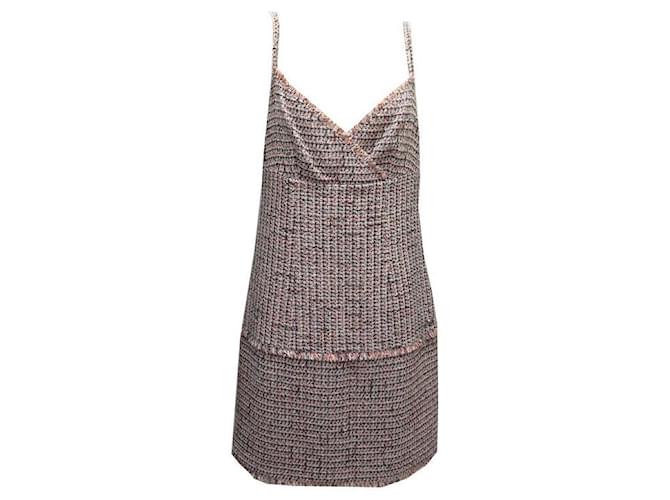 CHANEL DRESS WITH STRAPS47833V33626 In tweed 44 L STRAPLESS DRESS Multiple colors  ref.1062707