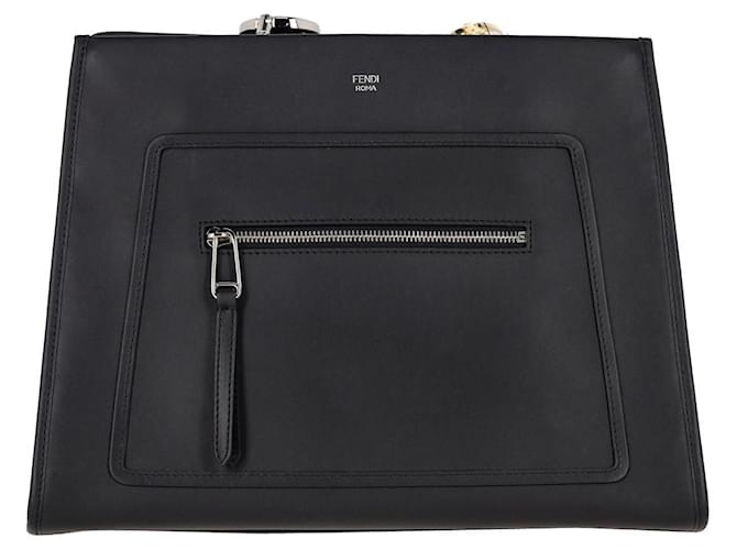 Fendi Small Runaway Tote Bag in Black Leather  ref.1062805