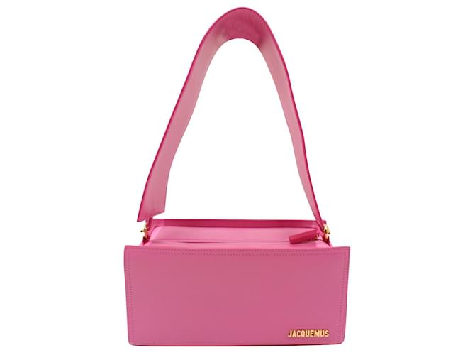 Jacquemus Le rectangle Tote Bag in Pink Leather  ref.1062817