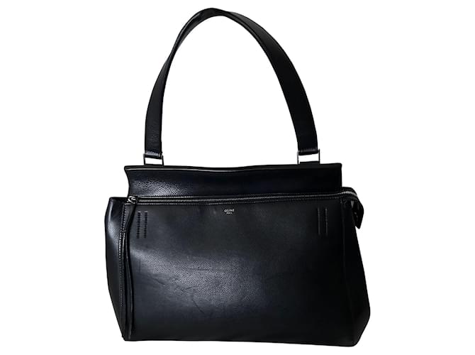 Céline Celine Medium Edge Handbag in Black Calfskin Leather  ref.1062818