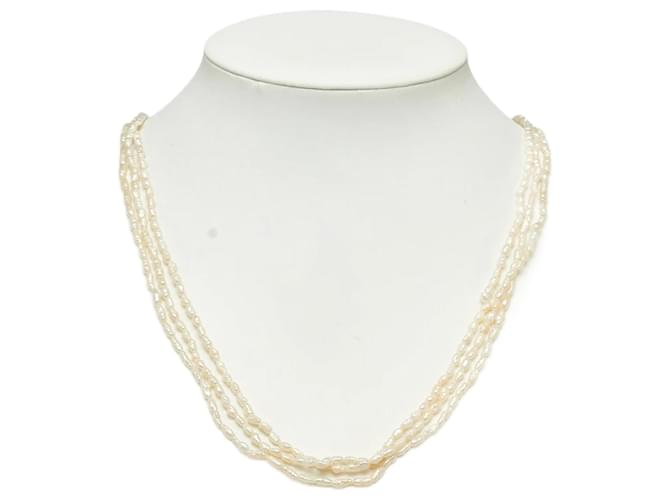 & Other Stories 3-Strand Pearl Necklace White  ref.1062833