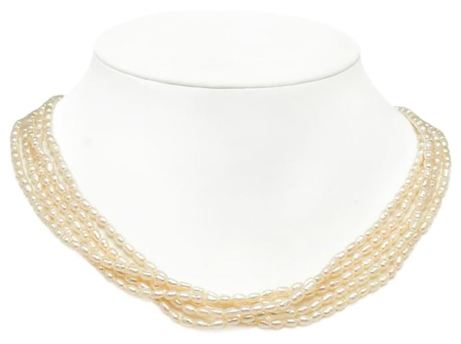 & Other Stories 5-Strand Pearl Necklace White  ref.1062834