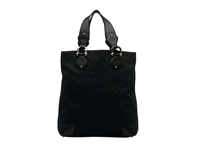 Gucci GG Canvas Tote Bag 154372 Black Cloth  ref.1062848