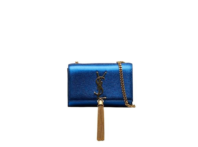 Yves Saint Laurent YSL - Saint Laurent Small Kate Tassel Bag Black / Gold  on Designer Wardrobe