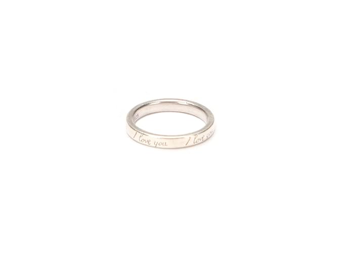 Autre Marque Silver Notes Ring Silvery Metal  ref.1062865