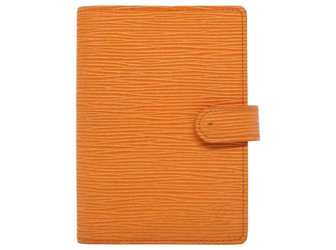 Organizer Louis Vuitton Agenda Cover Orange Leather  ref.1063184