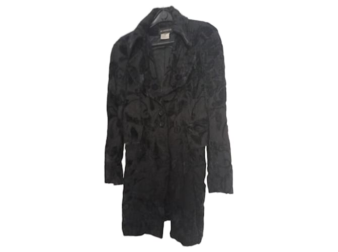 Ann Demeulemeester Coats, Outerwear Black Cotton Viscose Rayon  ref.1063195