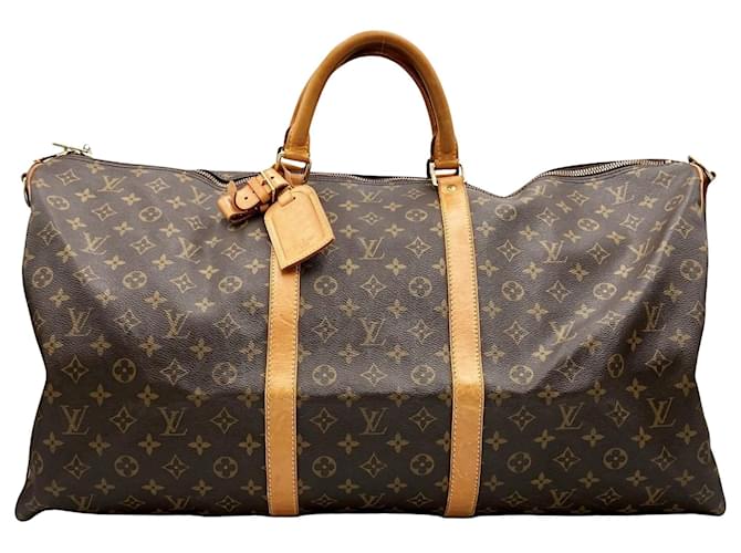 Louis Vuitton Keepall Bandouliere 60 Toile Marron  ref.1063415