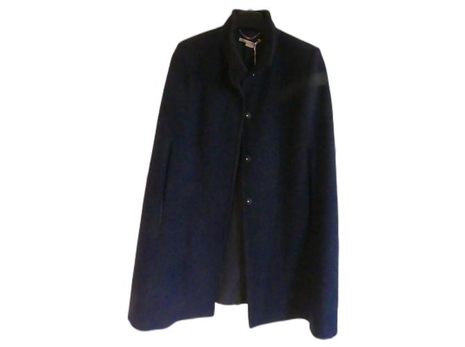 Stella Mc Cartney Cape en laine Stella McCartney Bleu marine