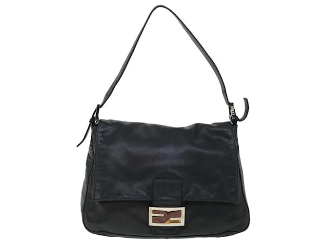 Fendi Mamma Baguette Nero Pelle  ref.1063908