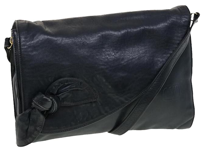 Valentino Garavani VALENTINO Shoulder Bag Leather Navy Auth bs5210 Blue  ref.1063970