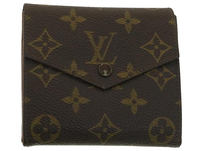 LOUIS VUITTON Monogram Wallet LV Auth ar8748 Brown Cloth  ref.1063991