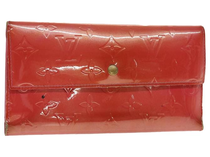 LOUIS VUITTON Vernis Porte Tresol International Long Wallet Pink M91246 LV 43022 Leather Patent leather  ref.1063995