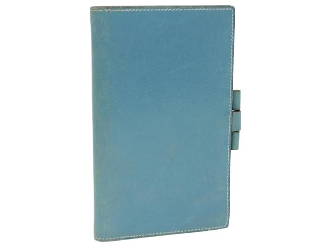 Hermès HERMES agenda Day Planner Cover Leather Blue Auth fm2077  ref.1064033