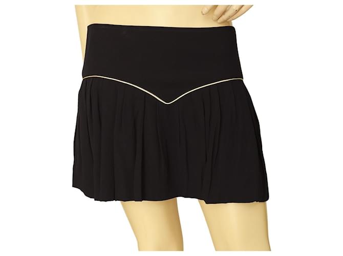 Isabel Marant Blue Pleated Bubble Hem Mini Length Skirt Back Zipper size 38, New Viscose  ref.1064321