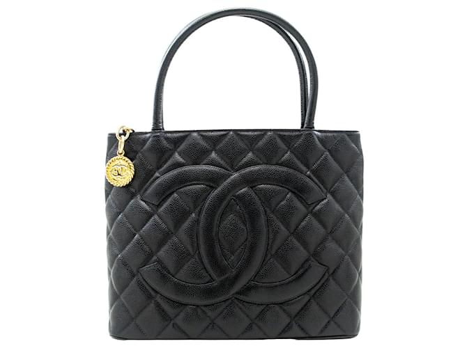 Chanel Médaillon Black Leather  ref.1064402