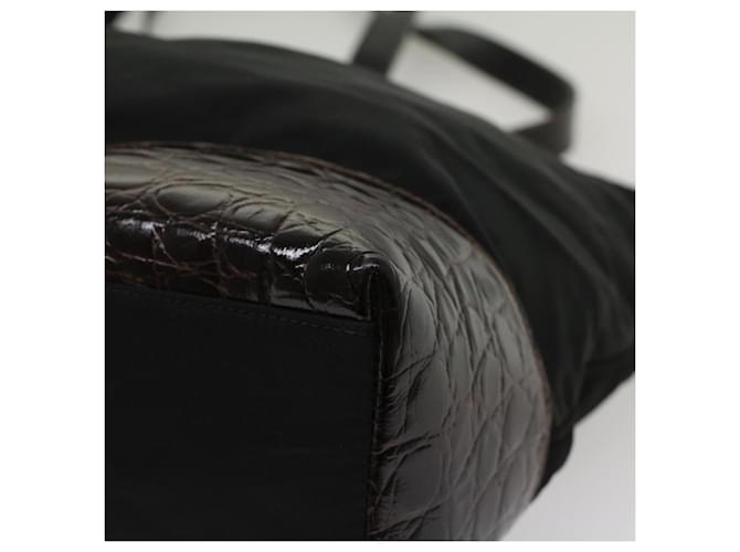 PRADA Shoulder Bag Nylon Leather Black Auth bs8177  ref.1064435