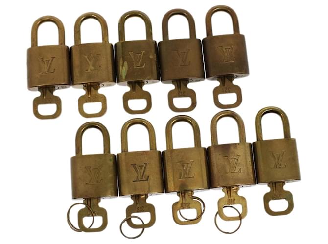 Louis Vuitton padlock 10set Gold Tone LV Auth ep1724 Metal  ref.1064453