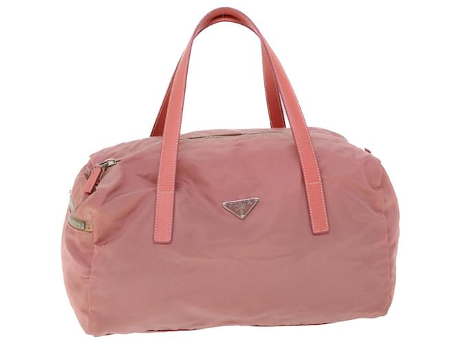 PRADA Hand Bag Nylon Leather Pink Auth 53694  ref.1064495