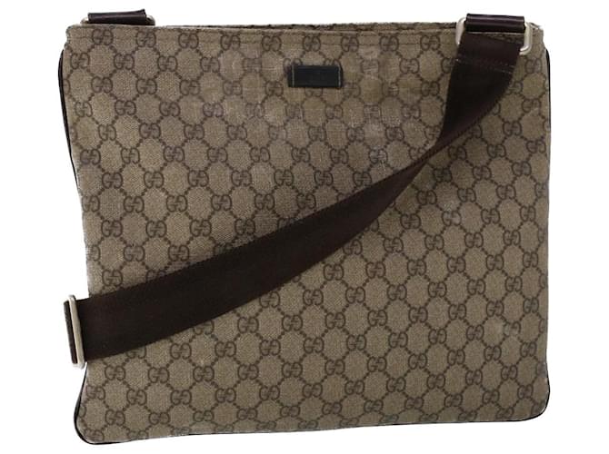 GUCCI GG Canvas Shoulder Bag Coated Canvas Beige Auth 53267 Cloth  ref.1064548