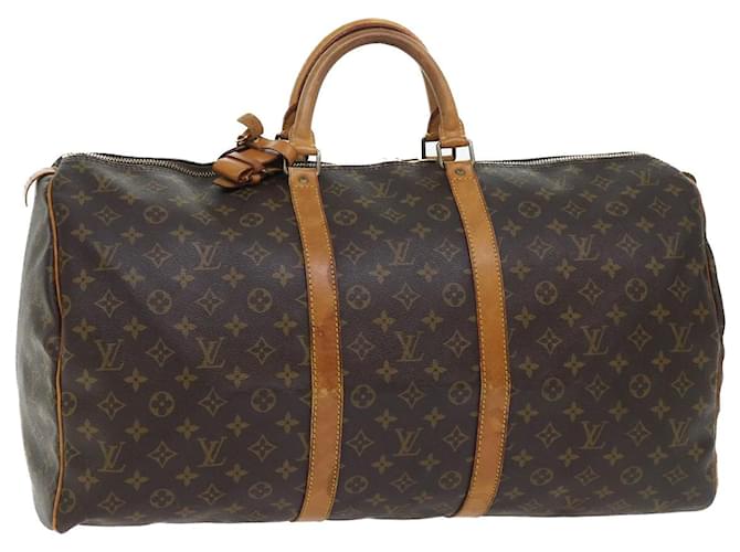 Louis Vuitton Monogram Keepall 55 Boston Bag M41424 LV Auth 53020 Cloth  ref.1064577