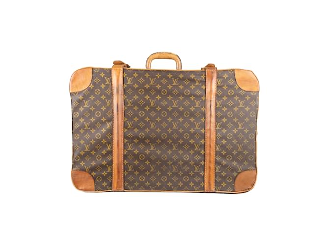 LOUIS VUITTON Monogram Stratos 60 Travel bag Brown  ref.1064593