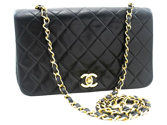 Timeless Chanel Full Flap Preto Couro  ref.1064616