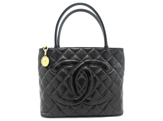 Chanel Médaillon Black Leather  ref.1064629