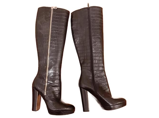 Guess Boots Black Leather  ref.1064703