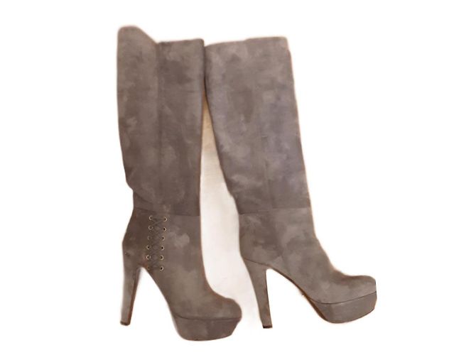 Bottines Sergio Rossi en daim gris
