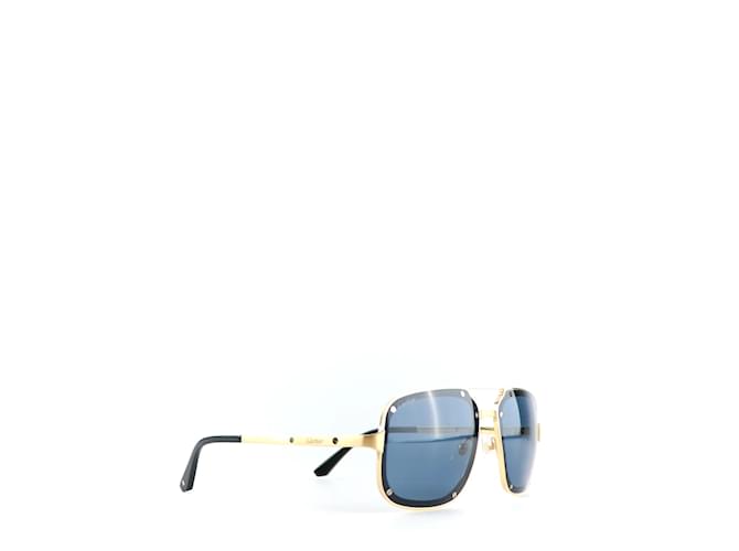Óculos de Sol CARTIER T.  metal Preto  ref.1064734