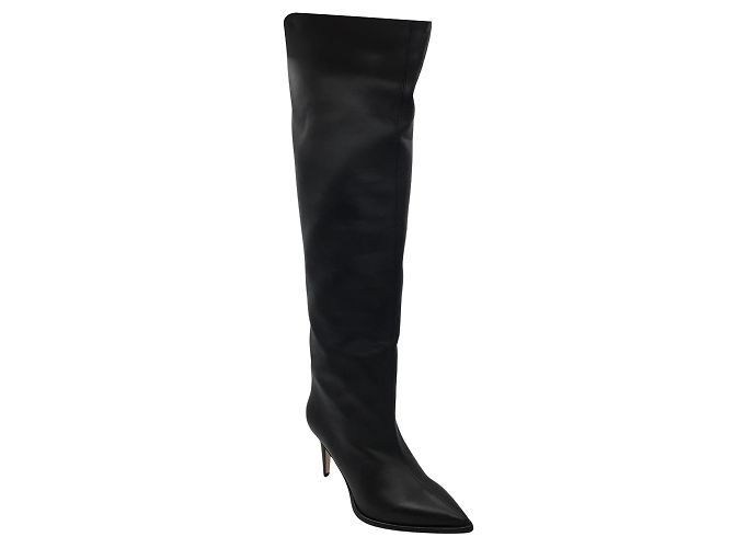 Tamara Mellon Tabitha Simmons Black Trinity Knee-High 75 Nappa Leather Boots