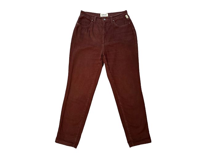 Vaqueros Versace Burdeos de Algodón Talla 42 