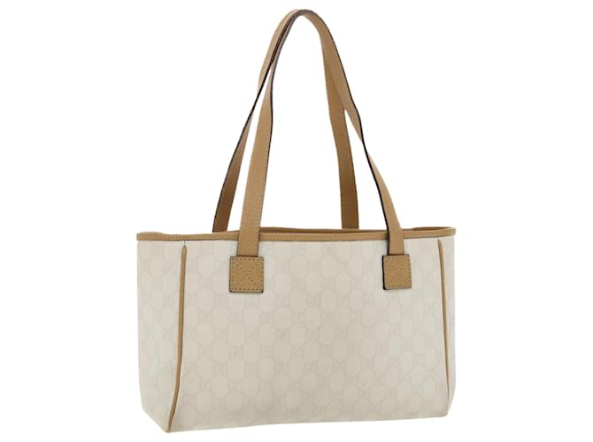 Autre Marque GUCCI GG Canvas Shoulder Bag PVC Leather White 26422 Auth am4201 Synthetic Leatherette  ref.1064878