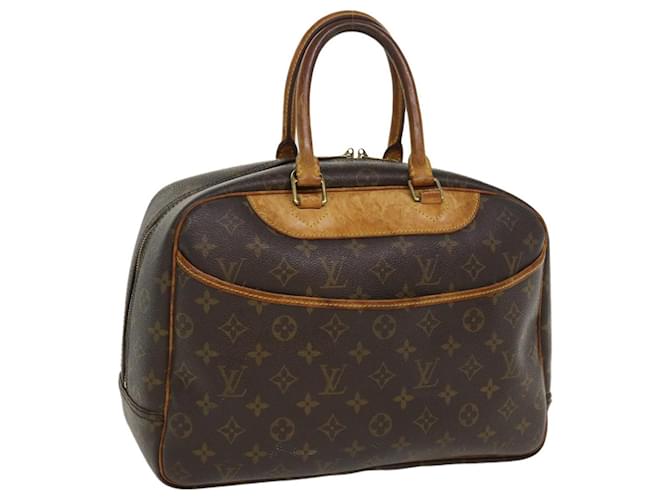 LOUIS VUITTON Monogram Deauville Hand Bag M47270 LV Auth ac1775 Brown Cloth  ref.1064891