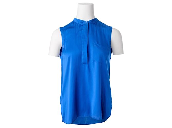 Vince Blusa de verano de seda Azul  ref.1064902