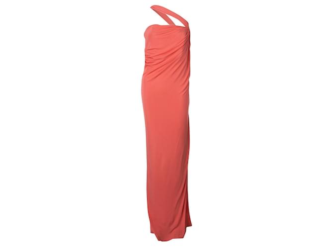 Halston Heritage Toga Bandeau Maxi Dress  Pink Viscose Cellulose fibre  ref.1064953