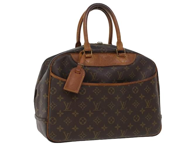 LOUIS VUITTON Monogram Deauville Hand Bag M47270 LV Auth 43920 Brown Cloth  ref.1065055