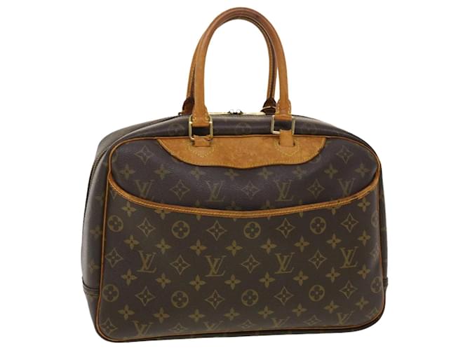LOUIS VUITTON Monogram Deauville Hand Bag M47270 LV Auth bs4828 Brown Cloth  ref.1065157