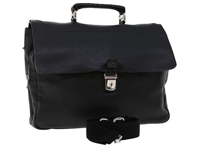 BALLY Hand Bag Leather 2way Shoulder Bag Black Auth cl613  ref.1065231
