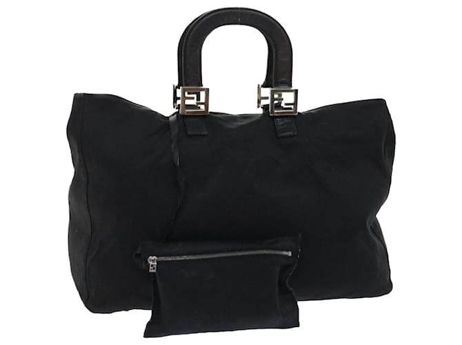 FENDI Shoulder Bag Nylon Black Auth fm2468  ref.1065243