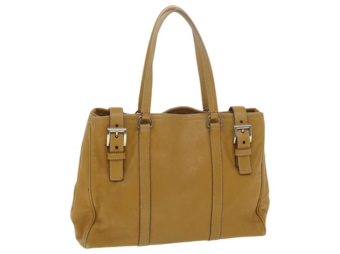 PRADA Shoulder Bag Leather Brown Auth am3914  ref.1065255