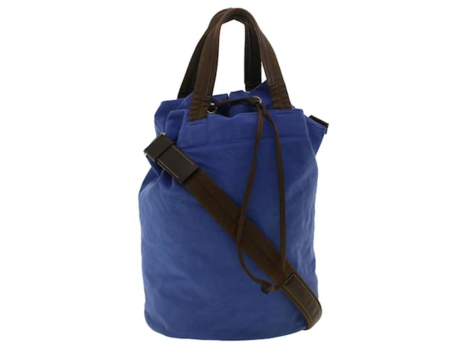PRADA Shoulder Bag Canvas 2way Blue Auth bs5036 Cloth  ref.1065288